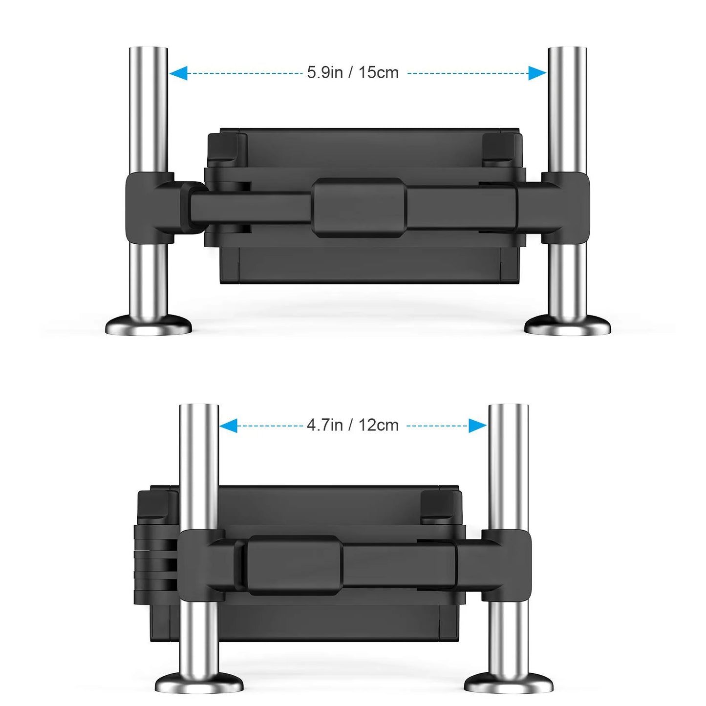 Universal Car Headrest Mount Holder For Mobile/Tablet, 360° Rotation, Compatible for ALL 4.7"-12.9" Devices