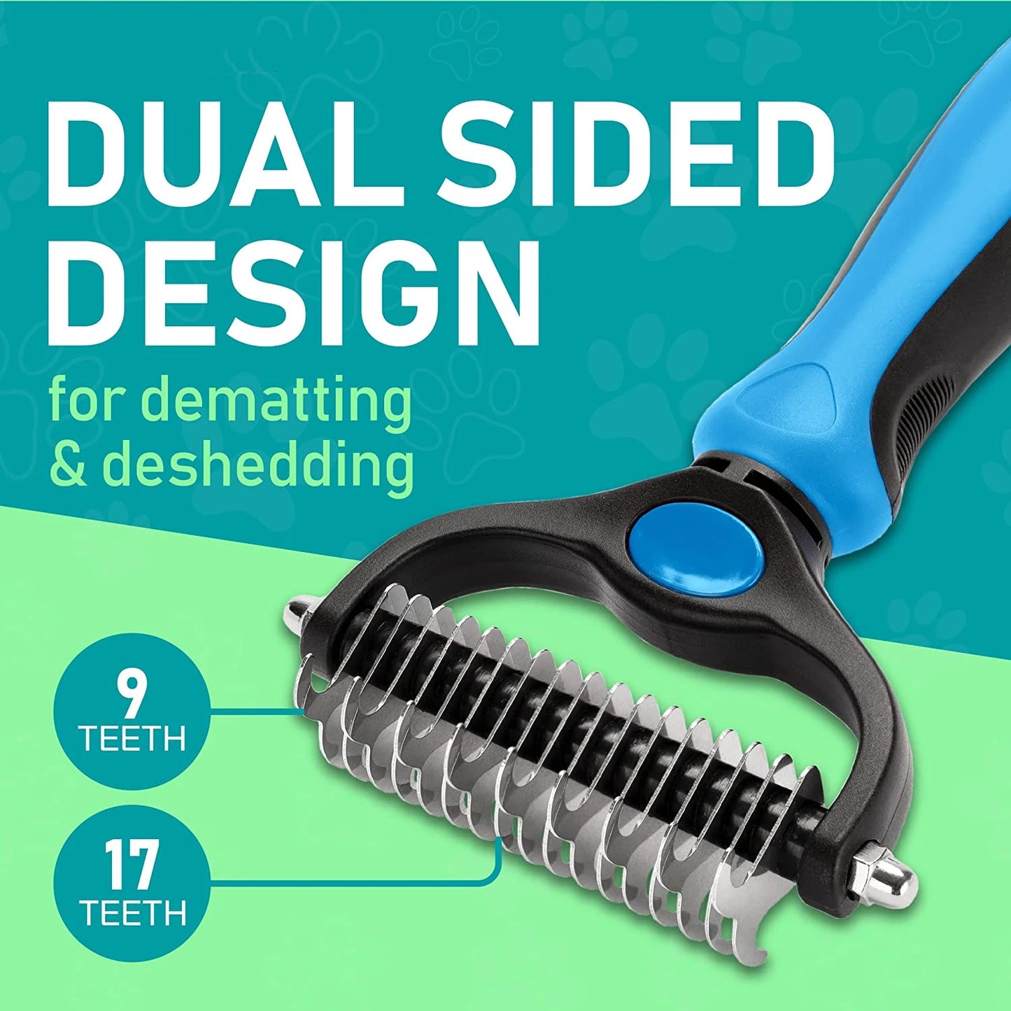 Dog Double Sided Undercoat Deshedding Brush for Dematting/Grooming