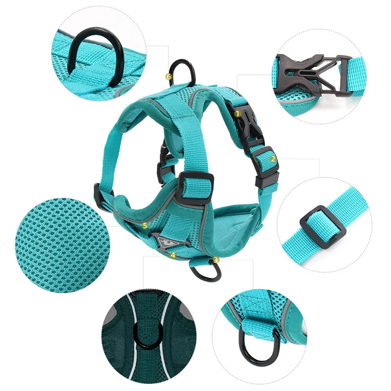 No Pull Dog Adjustable Vest Collar/Harness & Leash