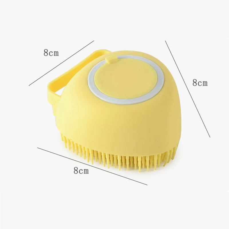 Dog Soft Silicone Massage Bath Brush Shampoo Dispenser