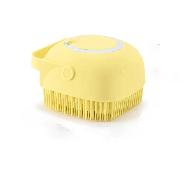 Dog Soft Silicone Massage Bath Brush Shampoo Dispenser