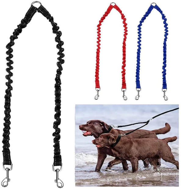 Double Dog Lead for Hiking/Walking & Comfort Grip