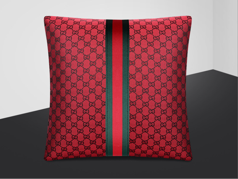 Deluxe Designer Pattern Passionate Red NeckRest & BackRest Cushion