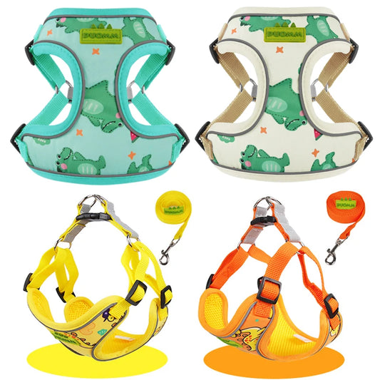 No Pull Dog Multi Colour Comfortable/Breathable/Reflective Vest Harness