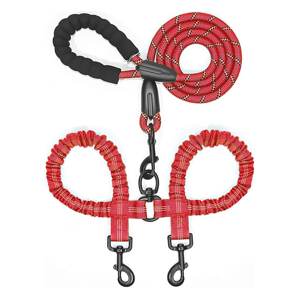 Double Dog Lead for Hiking/Walking & Comfort Grip