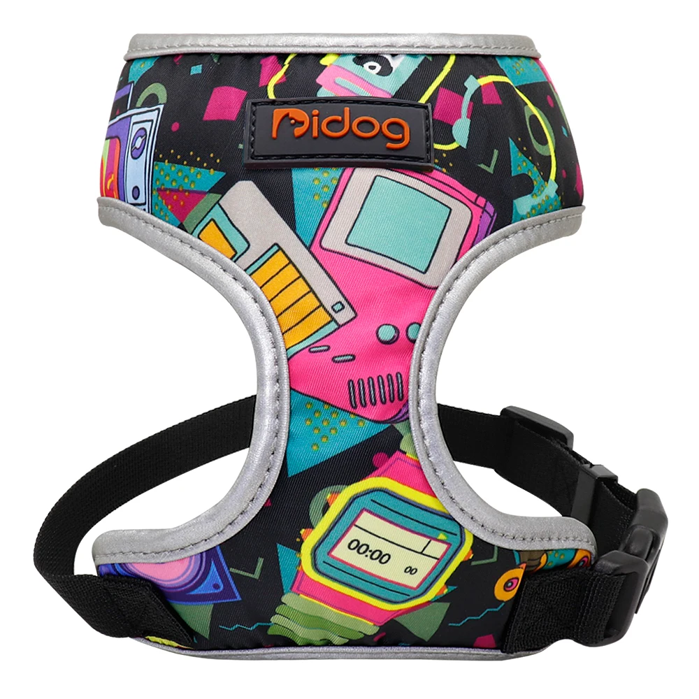 DiDog No Pull Dog Multi Colour Comfortable/Breathable/Reflective Vest Harness