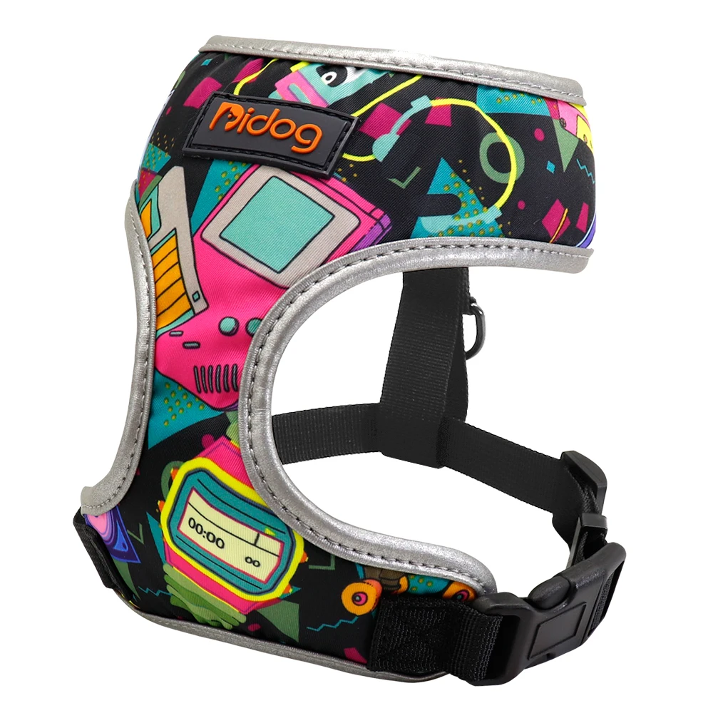 DiDog No Pull Dog Multi Colour Comfortable/Breathable/Reflective Vest Harness