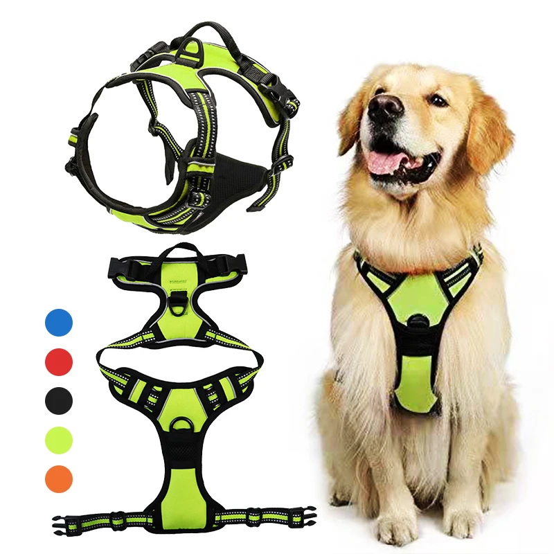 Dog No Pull Reflective/Adjustable/Breathable Vest Harness