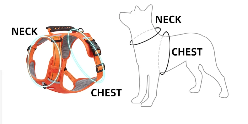 No Pull Dog Breathable/Reflective/Adjustable Vest Harness