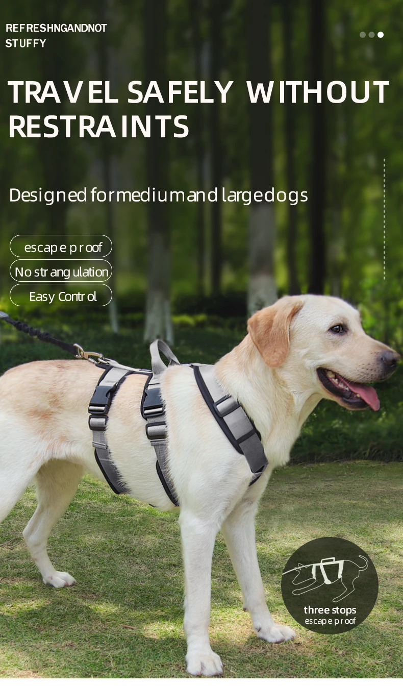 CDDMPET Chest Adjustable No Pull Big Dog Vest Harness