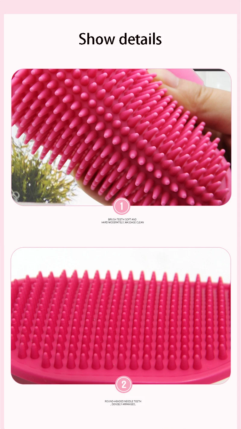 Dog Soft Rubber Bath Brush For Hair & Fur Massage/Grooming