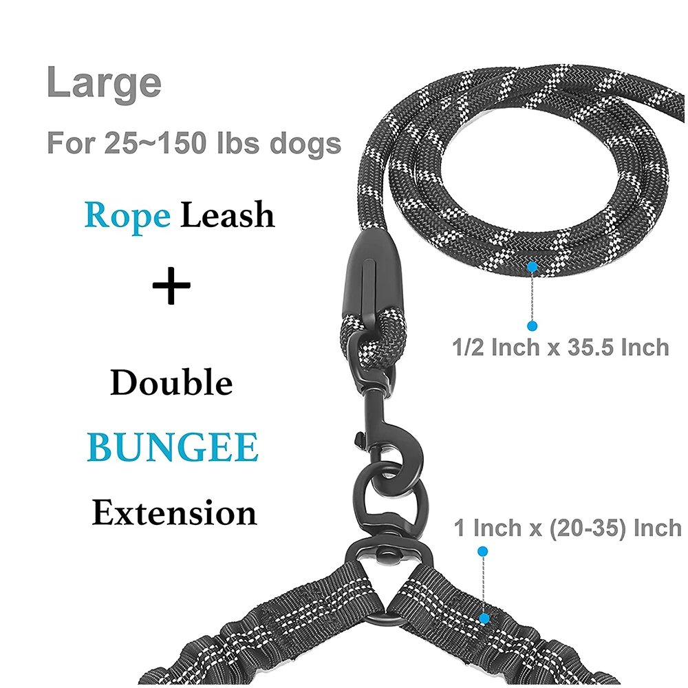 Double Dog Lead for Hiking/Walking & Comfort Grip